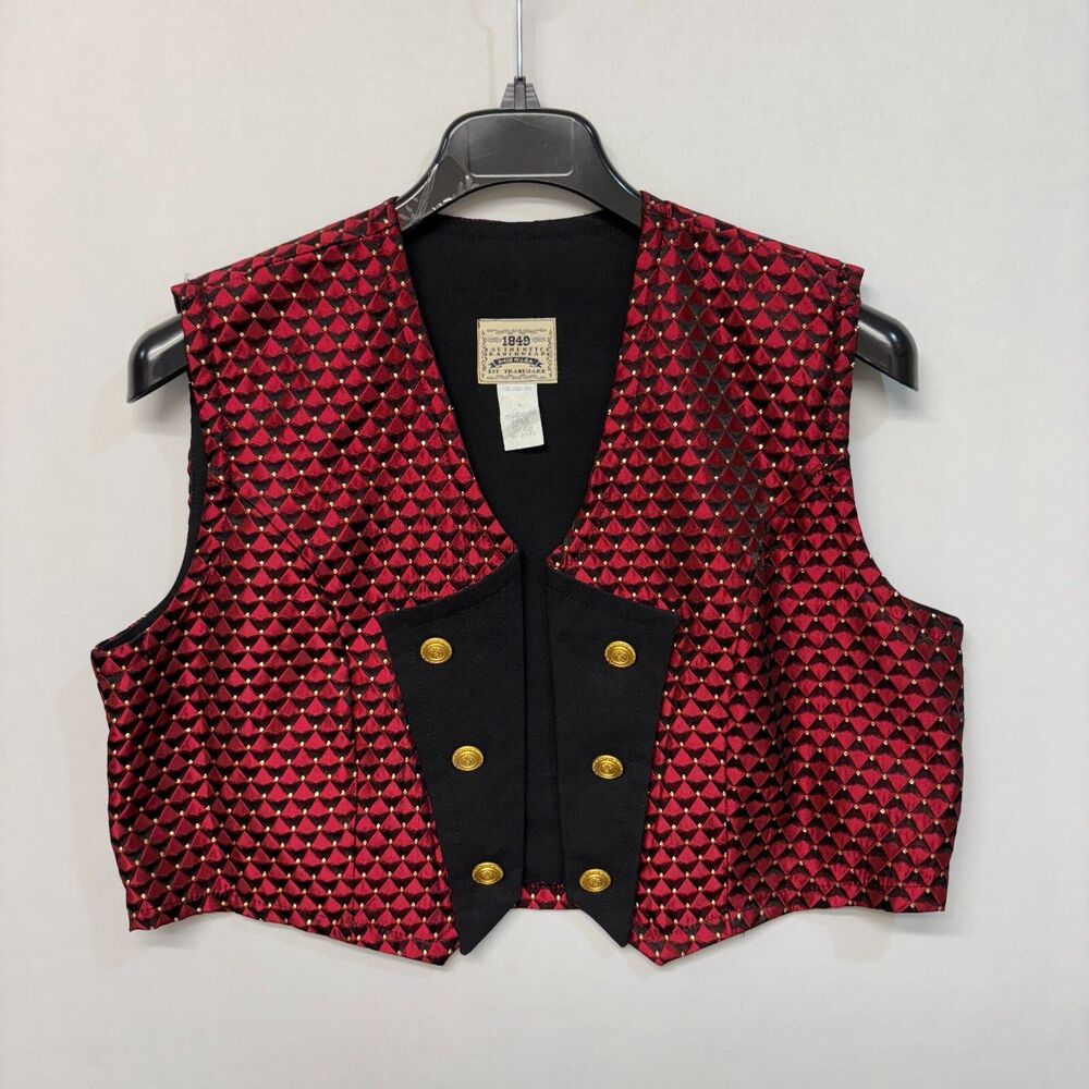 Vintage 1849 Authentic Ranchwear Women Western Rodeo Vest Size Large C003 -5